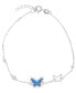 Mini Butterfly Anklet in Sterling Silver Серебристый, 10 inches - фото #1