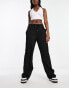 Urban Classics straight leg cargo trousers in black