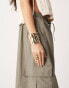 ASOS EDITION drawstring wide leg trouser with cargo pocket in khaki