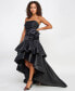 Фото #3 товара Juniors' Strapless High-Low Taffeta Gown, Created for Macy's