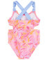 Baby Palm Print 1-Piece Cut-Out Swimsuit 3M