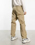 Lacoste relaxed fit worker trousers in beige Бежевый, XL - фото #2