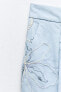 Фото #5 товара Укороченные брюки с вышивкой ZARA