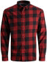 Фото #1 товара JJEGINGHAM Slim Fit Men´s Shirt Brick Red