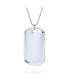 ფოტო #1 პროდუქტის Traditional Mens X-Large Army Dog Tag Pendant Necklace For Men s .925 Sterling Silver Long Bead Ball Chain 24 Inch