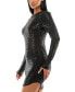 Фото #7 товара Juniors' Metallic Bodycon Dress