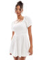 Esmee mini puff sleeve beach dress in white weiß, 44 - фото #1