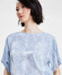 ფოტო #3 პროდუქტის Women's Petal-Print Dolman-Sleeve Top