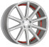 Corspeed Deville silver-brushed-surface / Undercut Color Trim rot - DS10 8.5x19 ET35 - LK5/112 ML73.1