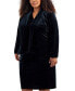 Plus Size Velvet Shawl-Collar Jacket