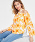 ფოტო #4 პროდუქტის Women's Floral-Print Halter Blouse, Created for Macy's