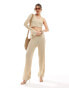 Фото #3 товара Something New X Cenit Nadir fine crochet one should crop top co-ord in beige