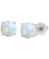 Lab-Grown Opal Round Screw Back Stud Earrings (5/8 ct. t.w.)