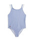 Toddler and Little Girls Seersucker-Print One-Piece Swimsuit