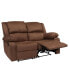 Bustle Back Loveseat With Two Built-In Recliners