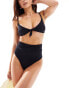 Фото #2 товара ASOS DESIGN Maya mix and match knot front crop bikini top in black