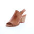 Bed Stu Sierra F399010 Womens Brown Leather Slip On Heeled Sandals Shoes