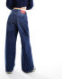 Фото #8 товара HUGO Galeva wide leg jeans in medium wash