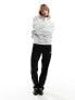 COLLUSION quarter zip sweatshirt in grey marl