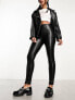 New Look faux leather leggings in black 34 - фото #7