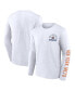 ფოტო #2 პროდუქტის Men's White New York Mets Pressbox Long Sleeve T-shirt