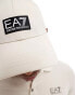 Armani EA7 core label logo baseball cap in beige