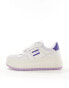 Tommy Jeans retro basket flatform trainers in lilac