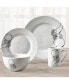 Фото #2 товара Jacqueline 16-Pc. Dinnerware Set, Service for 4