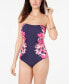 Фото #1 товара Calvin Klein 259569 Women's Floral Tummy Control One Piece Swimsuit Size 10