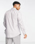 French Connection slim long sleeve shirt in grey