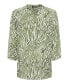 ფოტო #3 პროდუქტის Women's Cotton Viscose 3/4 Sleeve Zebra Print Tunic Shirt