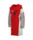 ფოტო #3 პროდუქტის Women's Red, White Chicago Bulls Bootleg Long Sleeve Hoodie T-shirt Dress