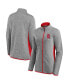 Фото #1 товара Women's Heathered Charcoal St. Louis Cardinals Primary Logo Fleece Full-Zip Jacket