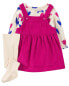 Фото #1 товара Baby 3-Piece Tulip Tee & Corduroy Jumper Set 6M