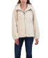 ფოტო #1 პროდუქტის Juniors' Juniors' Reversible Faux Fur Hooded Bomber Jacket