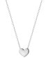 ფოტო #1 პროდუქტის Polished Heart 18" Pendant Necklace in 18k Gold-Plated Sterling Silver, Created for Macy's