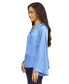 Women's Satin Bell-Sleeve Chain-Neck Top