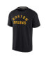 Фото #2 товара Men's and Women's Black Boston Bruins Super Soft Short Sleeve T-shirt