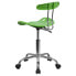 Фото #2 товара Vibrant Spicy Lime And Chrome Swivel Task Chair With Tractor Seat