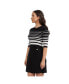 Women's 3/4 Sleeve YD Striped Sweater Dress