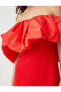 Фото #6 товара Omzu Açık Yırtmaçlı Mini Abiye Elbise