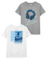 Фото #2 товара Kid 2-Pack Skater Graphic Tees L