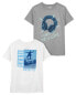 Фото #2 товара Kid 2-Pack Skater Graphic Tees M