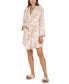Фото #1 товара Women's Marble Luxe Fleece Plush Pom Pom Robe