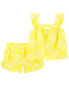 Фото #3 товара Toddler 2-Piece Lemon Loose Fit Pajama Set 5T