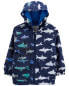 Фото #6 товара Детская куртка для дождя Carterʻs Baby Shark с изменяющимся цветом