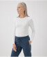 ფოტო #1 პროდუქტის Women's Organic Cotton Cool Stretch Fitted Long Sleeve Tee