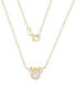 ფოტო #2 პროდუქტის Children's Cubic Zirconia Minnie Mouse 15" Pendant Necklace in 14k Gold