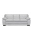 Фото #1 товара Zanna 92" Genuine Leather with Wood Legs in Contemporary Sofa