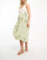 Фото #3 товара Vero Moda Maternity wrap front midi skirt in green florals